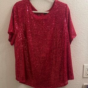 Great holiday  Sequin pink Women's Top
